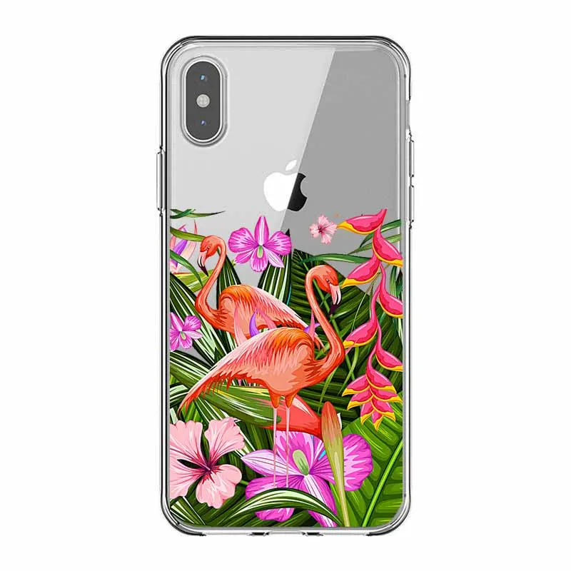 Чехол для телефона с цветочным принтом в виде листьев iPhone XS MAX XR кактус листья
