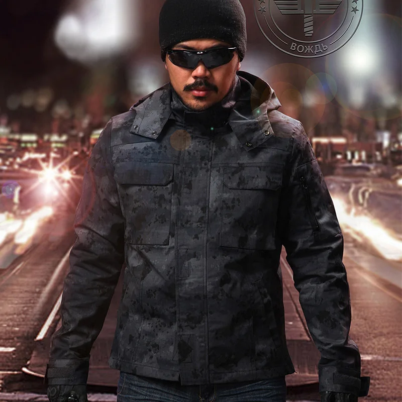 Новая камуфляжная куртка на молнии с капюшоном Ripstop капюшоном|ripstop jacket|black field