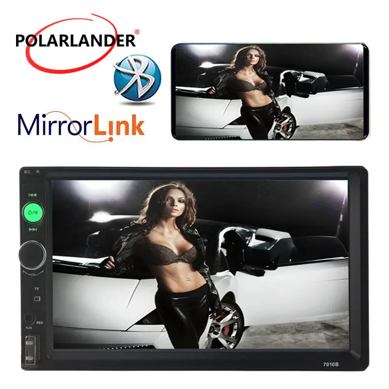 

LCD Touch Screen Car Radio Player Bluetooth Auto Radio 170 degree CCD rearview camera 7 inch 2 DIN Mirror Link