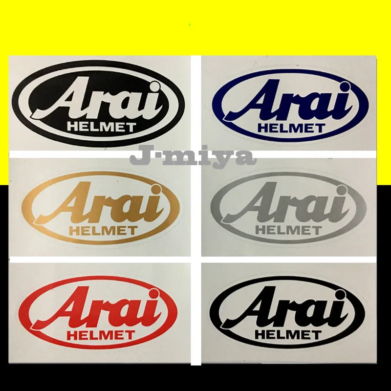 

2 Pcs/set Motorcycle Sticker Helmet Placard Arai Waterproof Reflective Decal