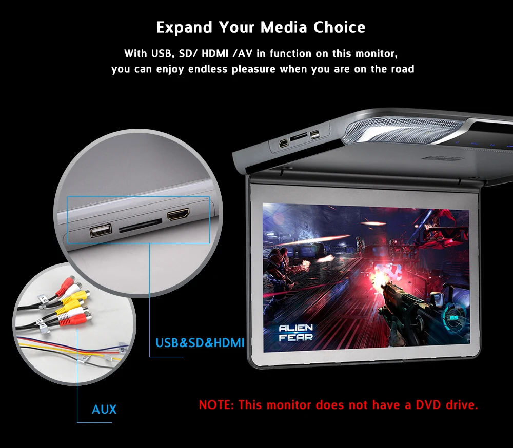 11,6 дюймов Автомобильная крыша MP5 плеер монитор откидной вниз с HDMI USB SD ИК fm-передатчик полный 1920*1080 экран потолочный телевизионный для