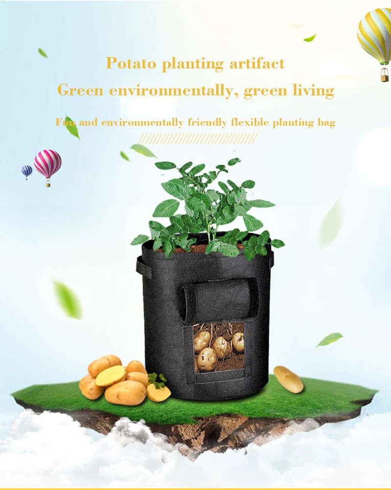 DIY картофель выращивание плантатор тканевые уличные цветочные горшки пакеты для картошки для выращивания картофеля Sac Pomme De Terre сад горшок посадки мешок 4 цвета