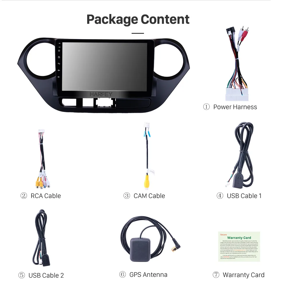 Clearance Harfey GPS Car Radio Multimedia Player For 2013 2014 2015 2016 HYUNDAI I10 Grand i10 RHD Android 7.1/8.1 2Din Wifi Head Unit 19