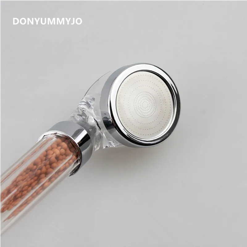 

Pressurize Water Saving Shower Heads Round Handheld Anion SPA Bath Shower Filter Water Spray Nozzle Duche Bathroom Accessories