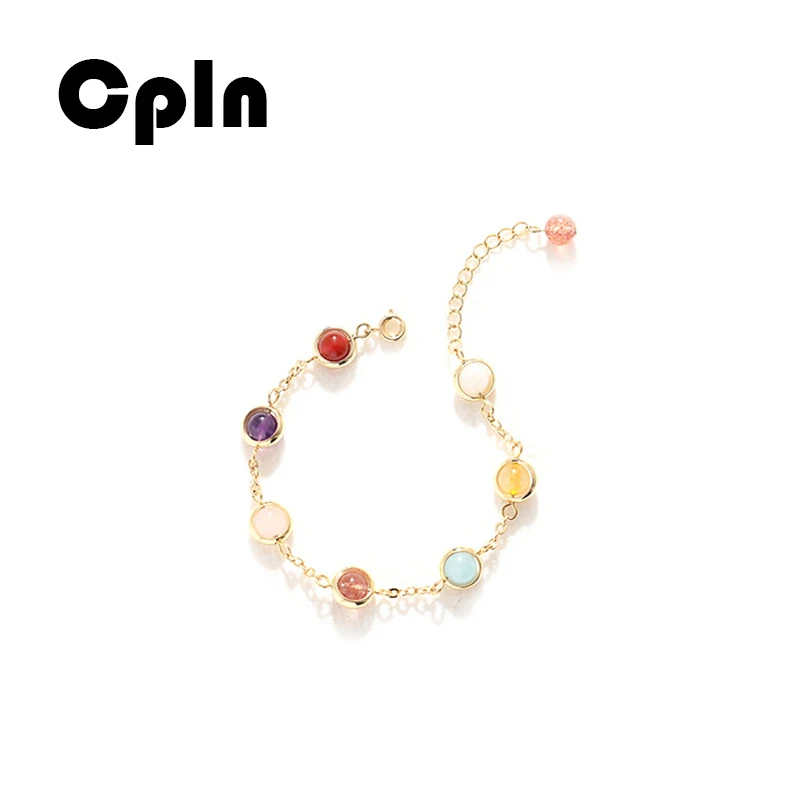 

Cpln new trand Crystal Bracelet for femme sweet Sen Colorful Transfer Bead love bangles Fine Edition Rainbow Sugar Bracelet