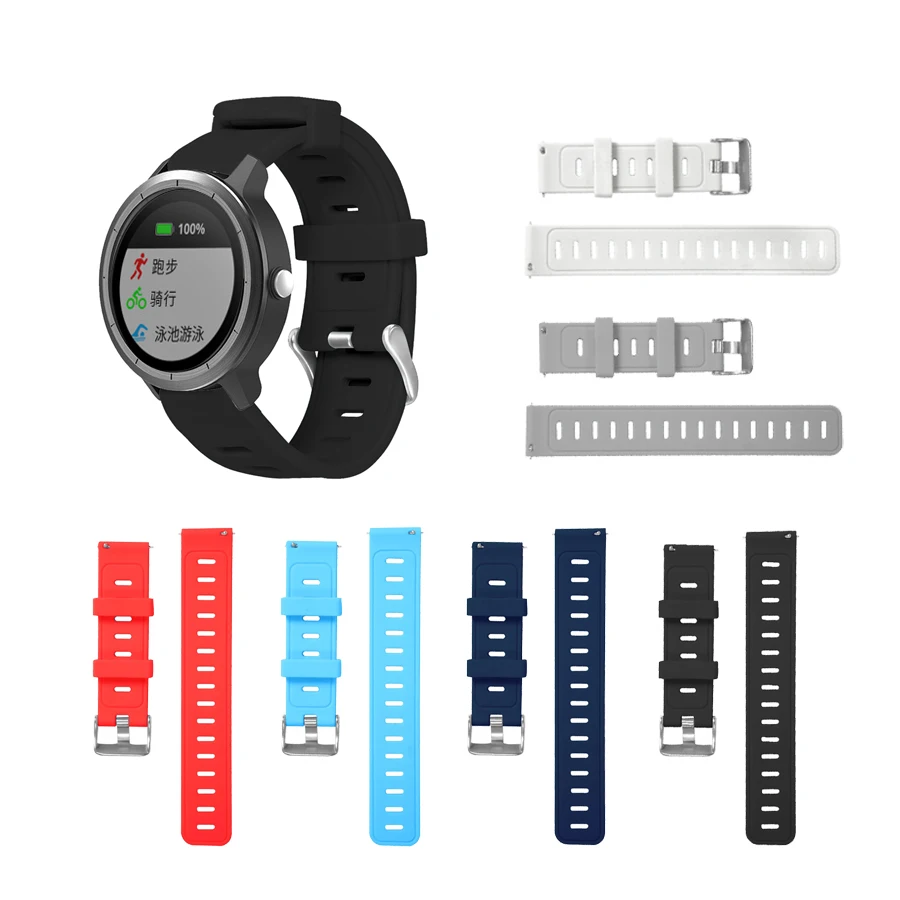 Мягкий силиконовый сменный ремешок для Garmin Vivoactive3 браслет Vivomove HR умный часов