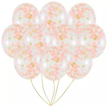 3pcs 12inch 색종이 풍선 로즈 골드 색종이 투명 낭만주의 Ballons 결혼식 장식 생일 ballon balon
