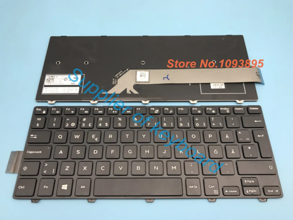 Новая шведская/Финская клавиатура для Dell Inspiron 14 5459 5451 5455 5458 7447 шведская без