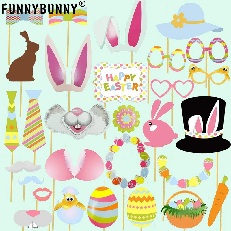 Пасхальный реквизит для фотосессии FUNNYBUNNY Декорации Пасхальной вечеринки набор