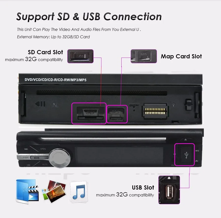 Flash Deal 7" 1 Din WCE Car DVD Player GPS Navigation Universal In-dash Detachable Front Panel Auto Radio Audio Stereo without TV Function 9 Flash Deal 7" 1 Din WCE Car DVD Player GPS Navigation Universal In-dash Detachable Front Panel Auto Radio Audio Stereo without TV Function 9