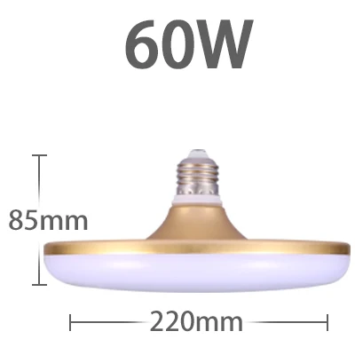Высокая Мощность E27 Светодиодная лампа 20 Вт 30 Вт 50 Вт 60 Вт Bombilla светодиодные лампы E27 220 В spotlight лампада лампы светодиоды для дома холодный белый - Испускаемый цвет: Golden Body 60W