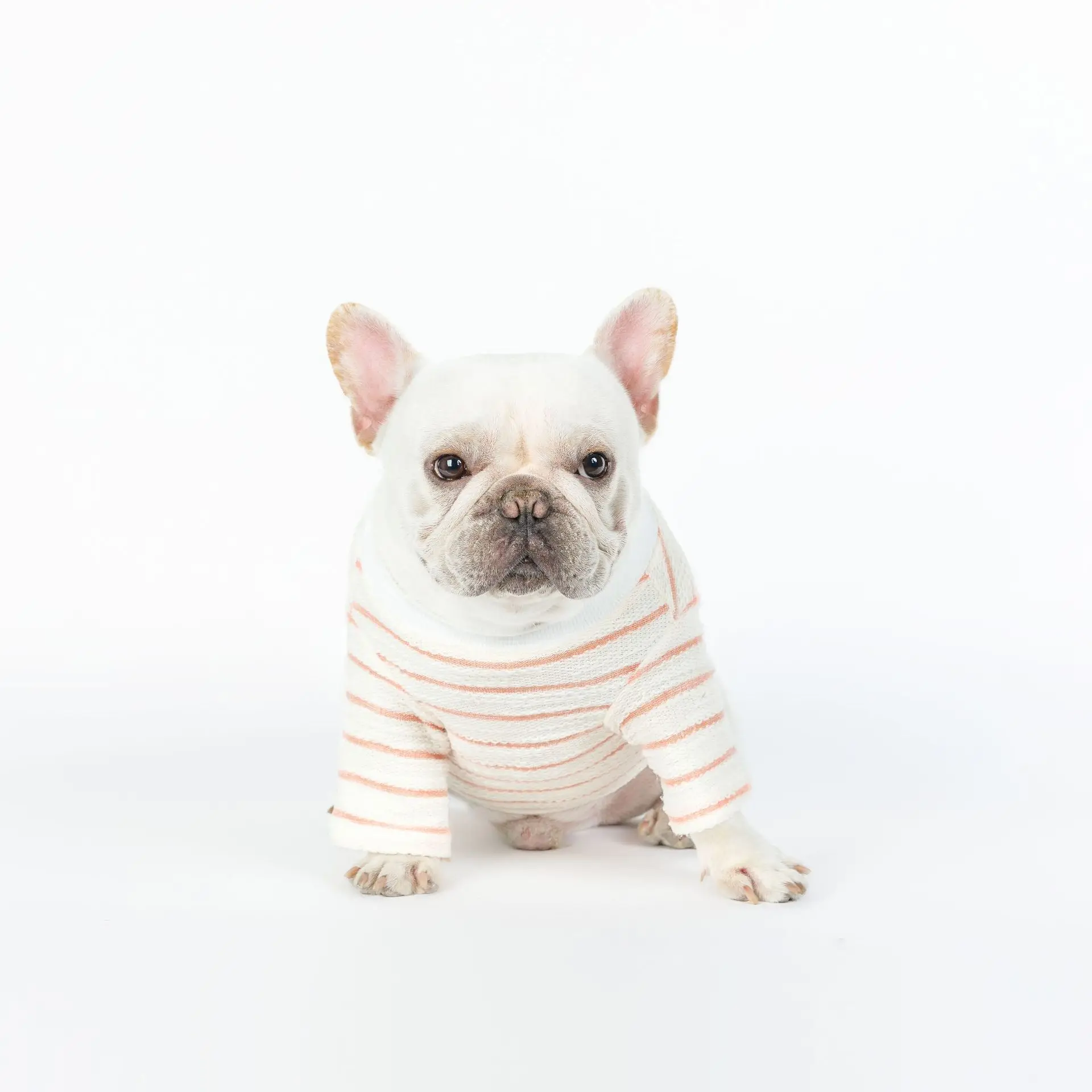 Полосатая одежда для собак из хлопка для домашних животных собак Костюмы для малых и средних собак жакеты для собак, мягкая одежда для собак Французский бульдог домашнее животное одежда, костюм для щенков