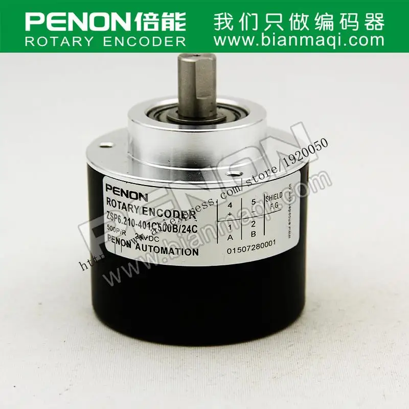 Hot ZSP6.210-401C500B / 24C rotary encoder 500 lines 10mm solid shaft new eb38s6 2500 6lg2 times to 2500 lines rotary encoder solid shaft 6mm