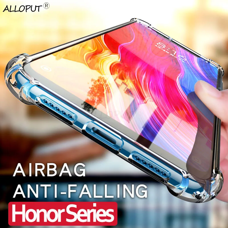 

ALLOPUT Airbag Case For Honor 8X 20 Silicone Cover Shockproof Honor 20 Case Transparent Clear Protective Cover Honor 8X