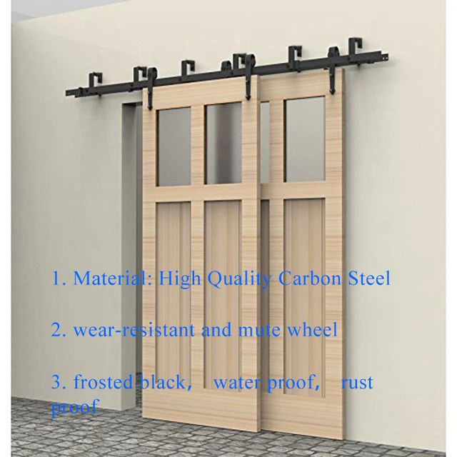 10 16ft Interior Barn Door Kits Sliding Rustic Wood Hardware Steel 10 16ft Interior Barn Door Kits Sliding Rustic Wood Hardware Steel Country Arrow Style Black