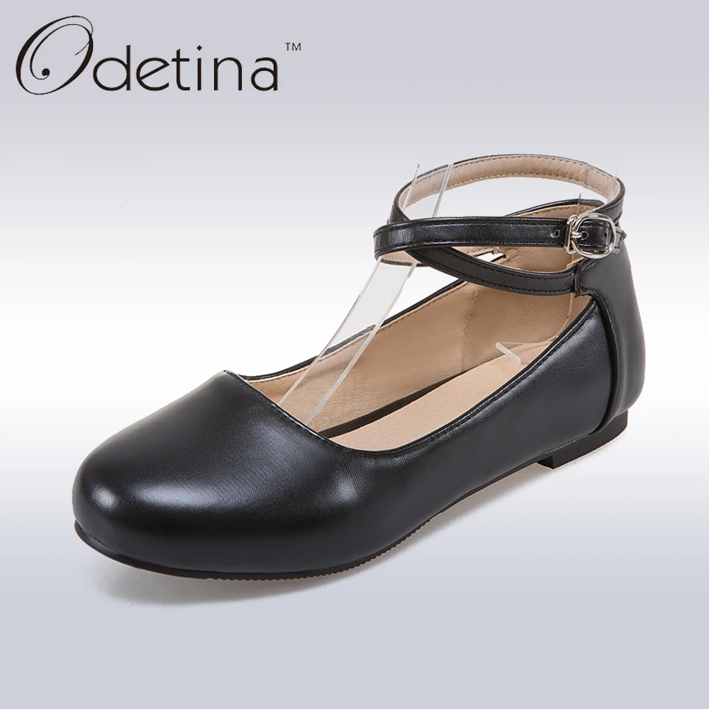Odetina 2017 New Fashion Ladies Summer Shoes Ballet Flats Women Buckle