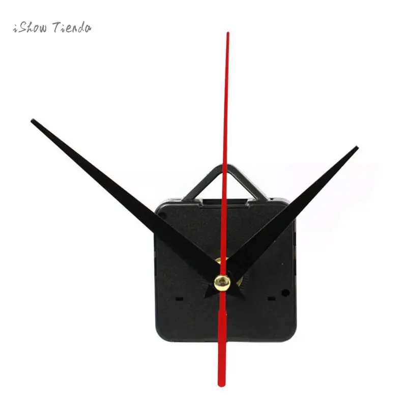 

ISHOWTIENDA Hot Household DIY Quartz Clock Movement Mechanism with Hook DIY Repair Parts With Red Main Hands Clock Parts New