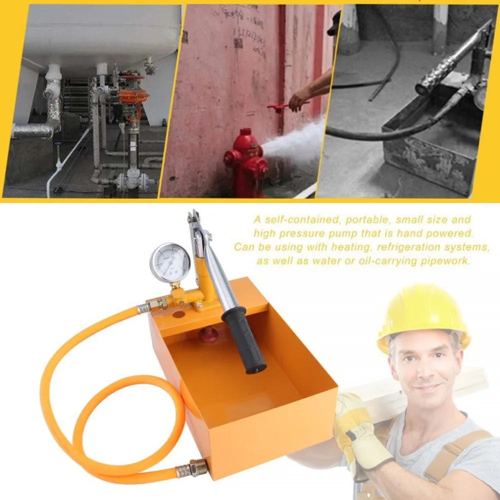 

25KG Hand Power Test Pump Universal Water Pipe Leakage Tester Manual Water Pump Durable Hydraulic Pressure Test Pump
