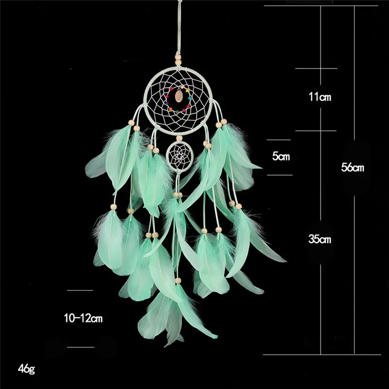 

Creative Dreamcatcher Wall Hanging Pendant Two Ring Simple Decorative Small Gift Handmade Garden Wind Chime Backyard Decor