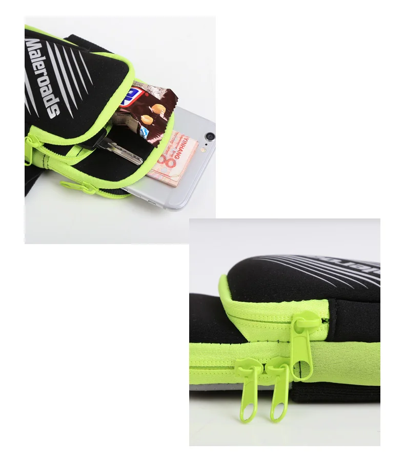 Maleroads 5,5 дюймов нарукавная сумка чехол для iPhone 7 6 Plus X лайкра спортивная сумка чехол для samsung Xiaomi ArmBag