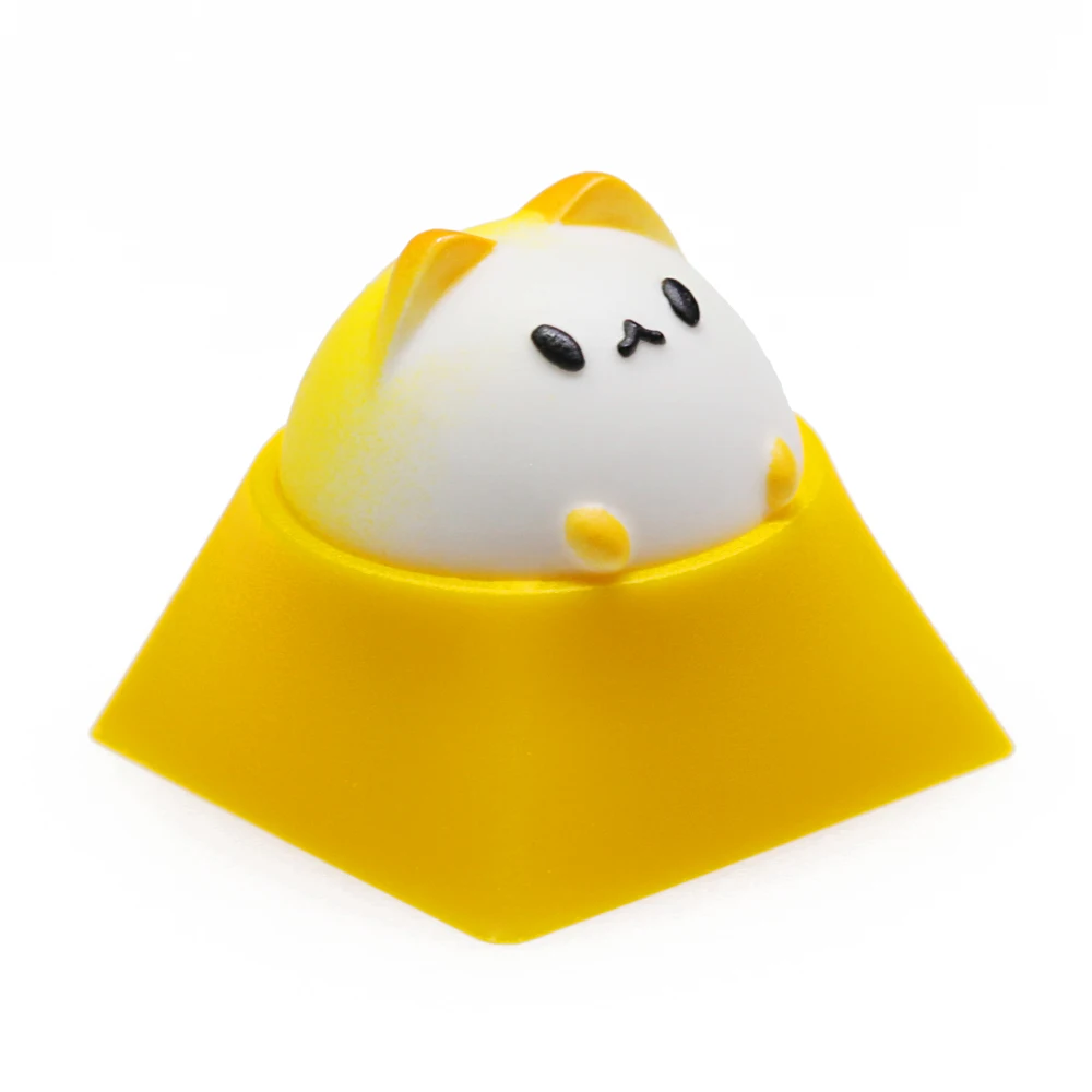 Дешево Колпачок для ключей HAMMER BUBBLE CAT ARTISAN, совместимый с переключателями Cherry MX Topre hhhkb и клонами, черный, желтый, зеленый, синий, красный, розовый