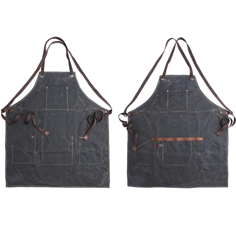 Waxed Canvas Apron Crossback Cotton Strap D95-9
