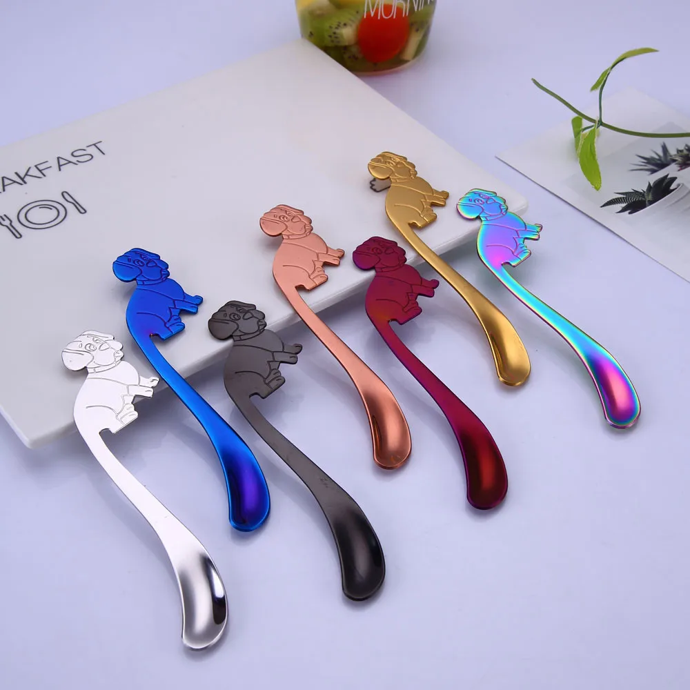 

Cute Puppy Spoon Creative Lovely Dog Handle Spoons Flatware Coffee Drinking Tools Beautiful Golden Retriever Tea Coffee Spoons