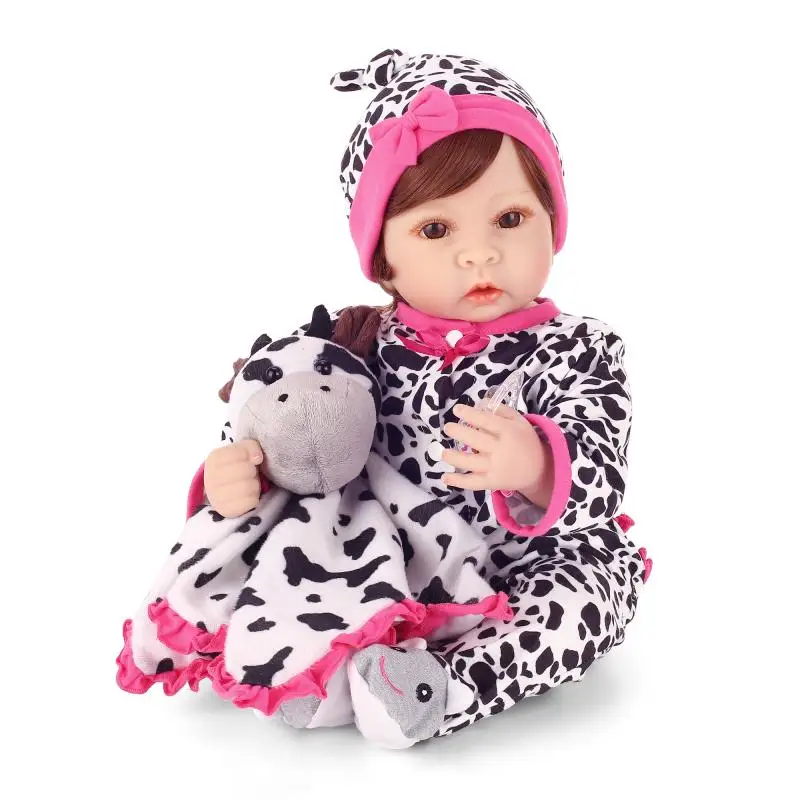 NPKCOLLECTION Reborn Baby Doll Toys 22" Realistic Silicone Newborn Babies Real Touch Bebe Dolls Bonecas Alive Toy Gift