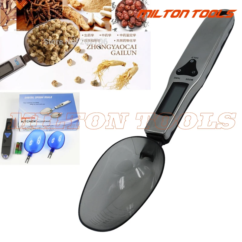 Drop shipping 500g/0.1g digital spoon scale with 2 Spoons Kitchen & Lab