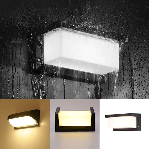 Conduziu a Luz da Parede Lâmpada de Rua Deco do Jardim do Pátio ao ar Livre do Sensor de Radar Luz da Varanda à Prova Quente Frio Branco d’ Água Moderna Iluminação 18w –