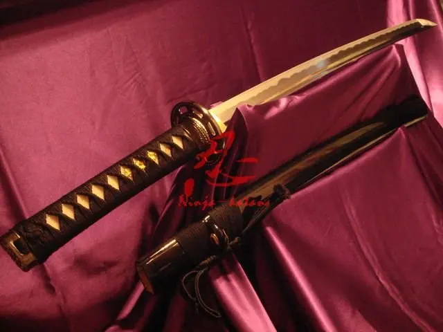 

handforged jp wakizashi sword matrix tsuba very sharpened