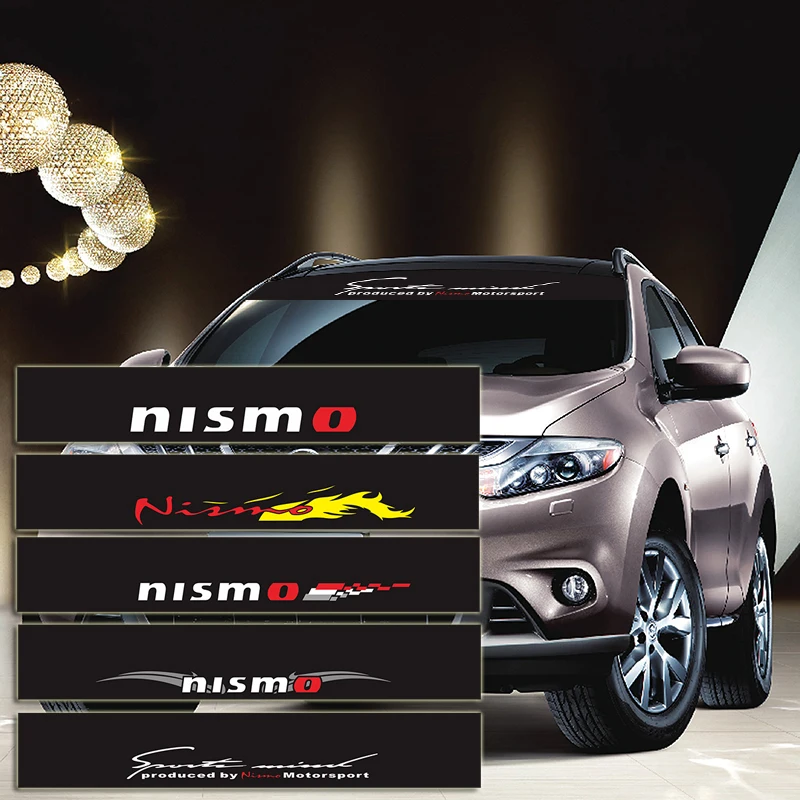 

nismo Motorsport car sunshade sticker car windscreen windshield sticker for Nissan Tiida Sunny QASHQAI MARCH LIVINA TEANA X-TRAI