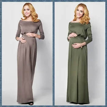 

New Maternity Dress for Photo Shoot Maxi Maternity Gown Sexy Maternity Photography Props Elegant long sleeve Soft Fashion Dress