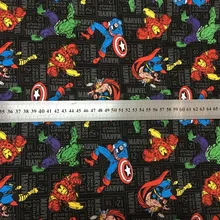 50x108 см Железный человек Капитан Америка Мстители хлопчатобумажная ткань для шитья diy Пэчворк, одежда для малышей Постельные принадлежности