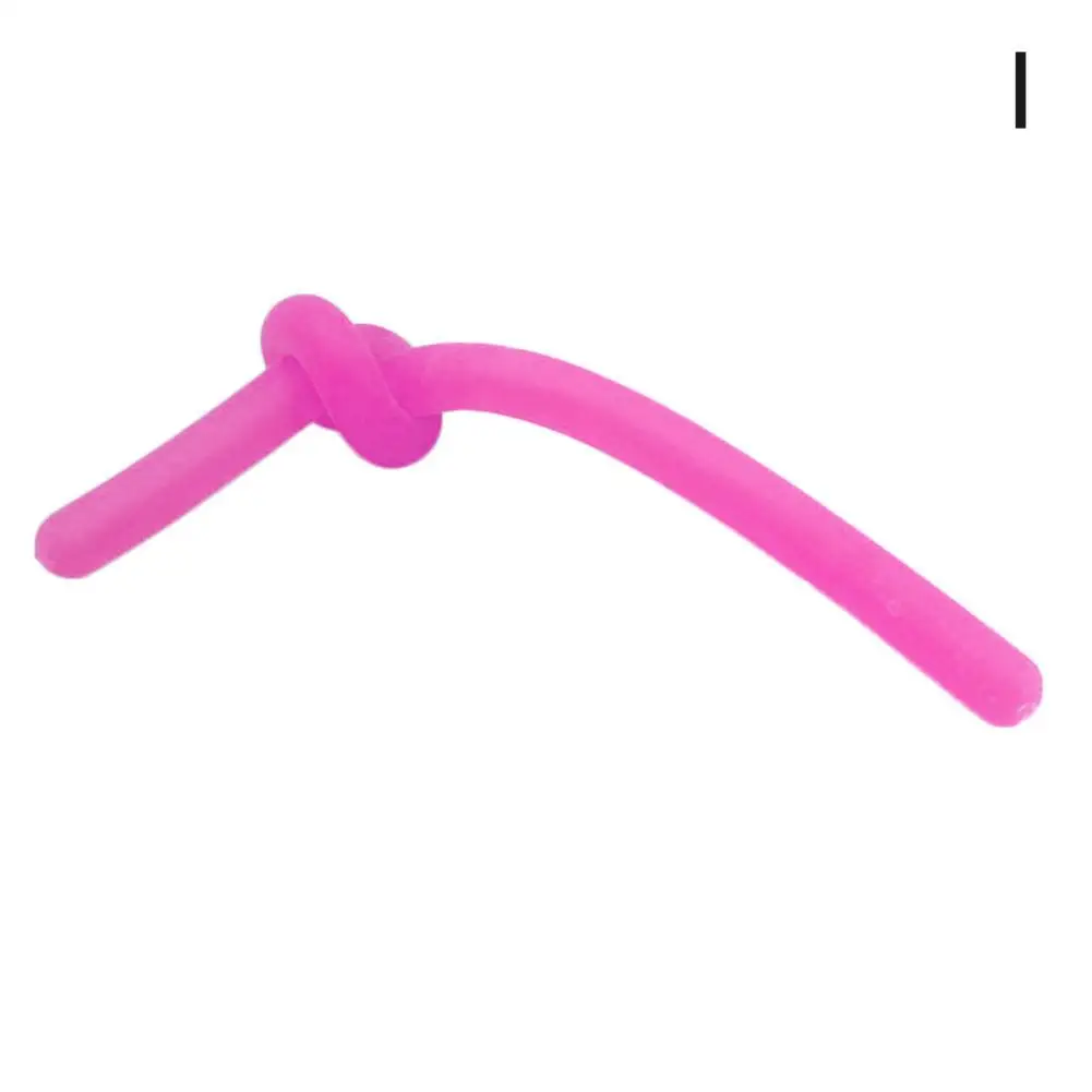Детская игрушка для взрослых, декомпрессия, большая растягивающаяся веревка для лапши, TPR веревка, антистрессовые игрушки, струны, фиджет, аутизм, вентиляционные игрушки - Цвет: Luminous Pink