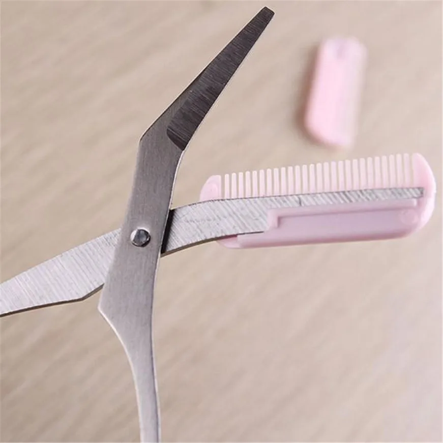 Гребень для бровей+ ножницы для бровей инструменты для макияжа