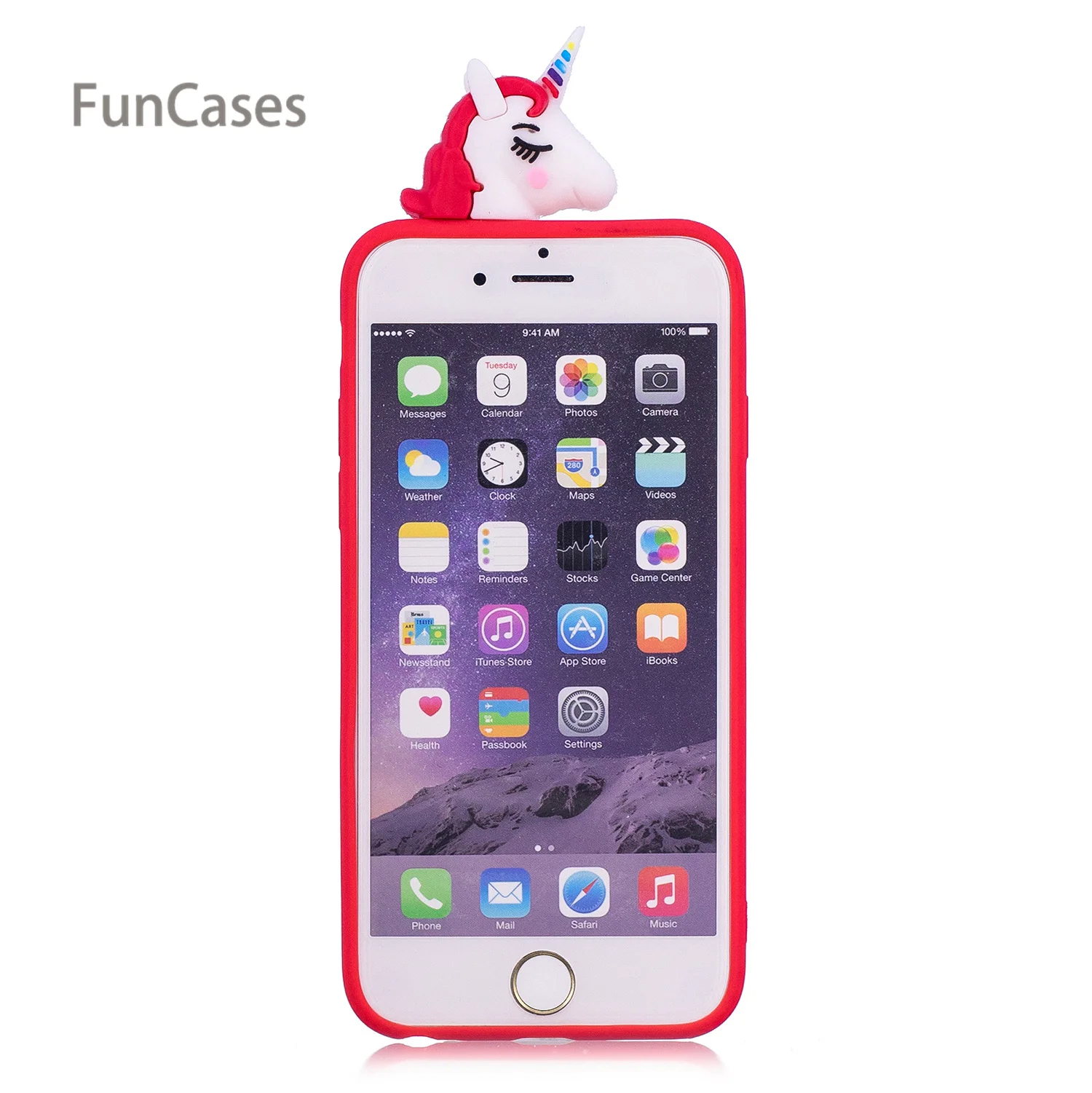 3D единорог чехол для телефона СПС Капа iPhone 6 Plus Мягкий ТПУ задняя крышка Защитный