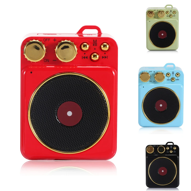 

Portable Retro Bluetooth Speaker New Mini Gift Wireless Radio Bass Card Mobile Audio Mini Nostalgic Small speaker
