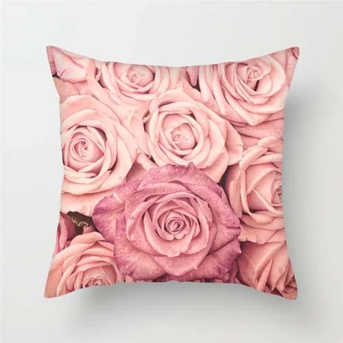 Fuwatacchi новая Цветочная подушка, Чехлы, цветные цветы, наволочки для дома, дивана, спальни, розовые, красные розы, плюшевые наволочки - Цвет: PC06279