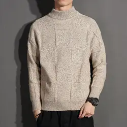 2019 мужской осенний Большой/большой размер круглый вырез алмазный узор свитер трикотажный, M-5XL