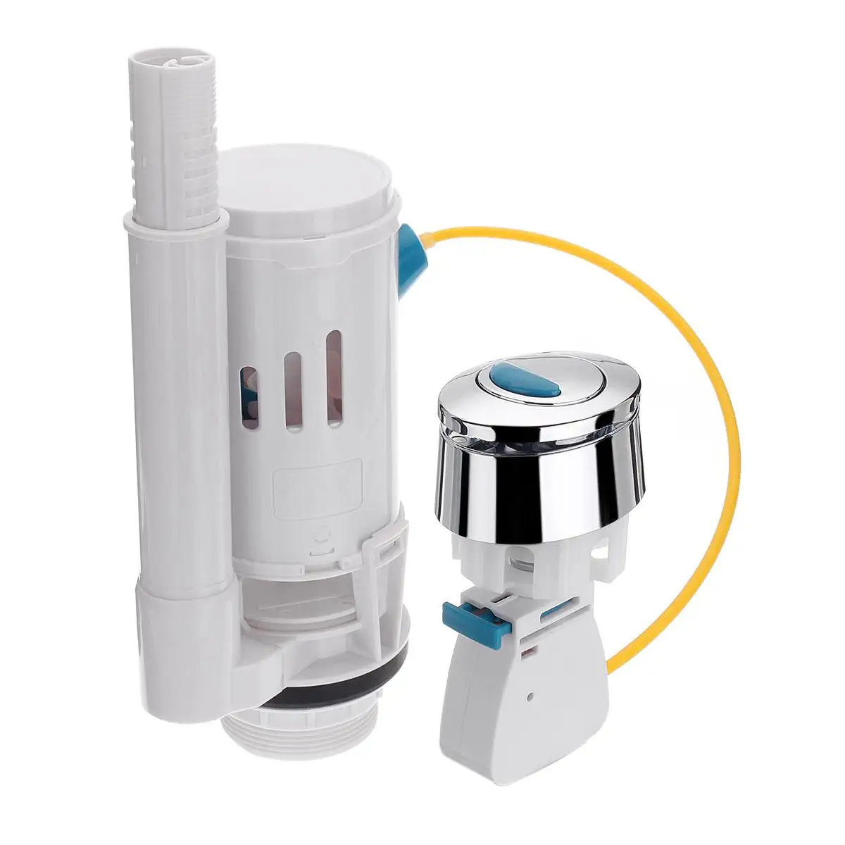 

Universal Seats Toilet Connected Water Tank 27cm Length Cable Dual Flush Fill Drain Valve Flush Push Button WC Water Tank