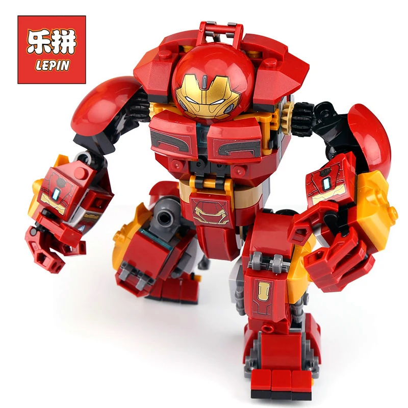 

Technic Armored Robot Blocks Lepin 07102 the Iron man Hulkbuster Smash-Up Hero Toys 76104 Model Building Bricks Children Gift