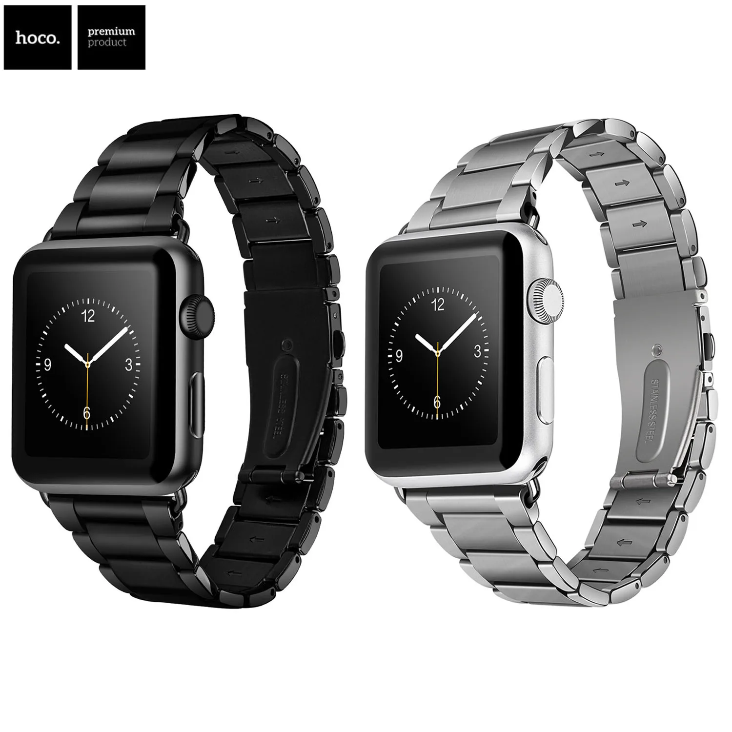 HOCO OUGE 3 Beads Stainless Steel Watch band for Apple Watch Band 44mm