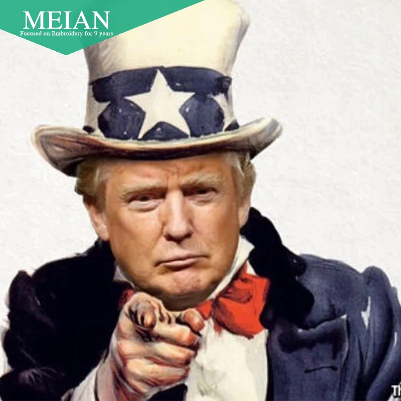 Meian, Дональд Трамп, США, Америка Президент Трамп, мультфильм, полный, Алмазный Вышивка, алмаз живопись, вышивка крестом, 3D, Алмазная мозаика