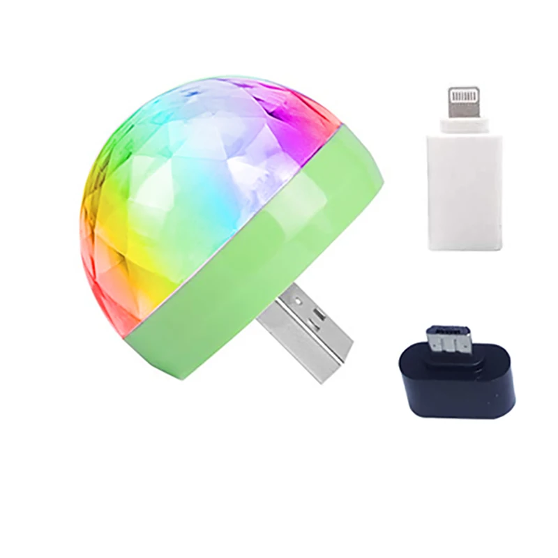 Светодиодная лампа для диджея разноцветная мини RGB с музыкой фестиваля вечерние