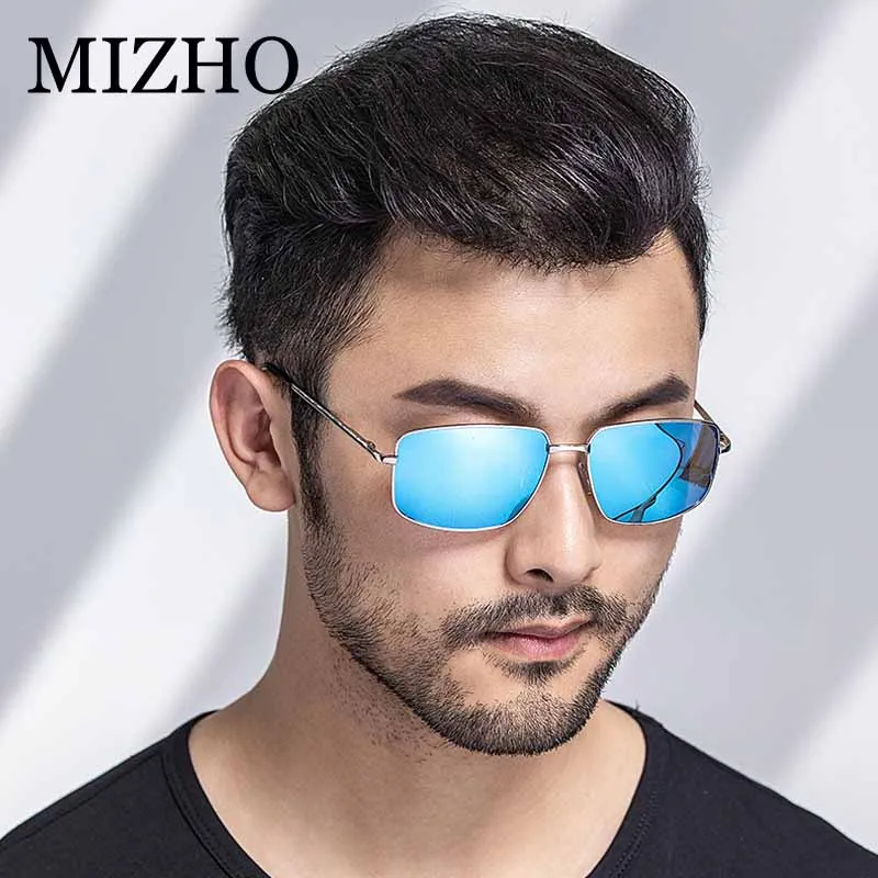 MIZHO брендовые модные Металлические поляризованные солнцезащитные очки мужские