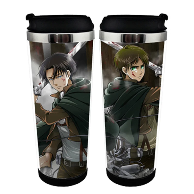 Японская аниме атака на Титанов Mikasa Ackerman двойная изоляционная кружка кофейная