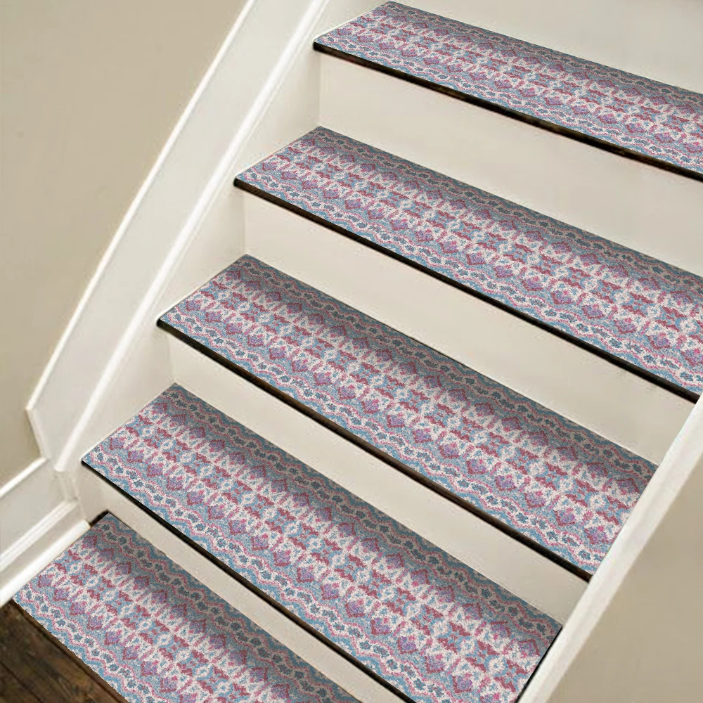

New 3D Stair Sticker Bohemian Style Anti-slip Removable Self-Adhesive Floor Sticker Waterproof Kitchen Bathroom Home Decoration