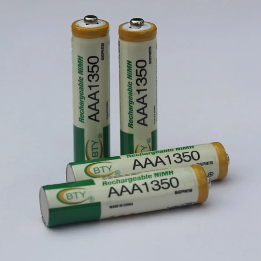 4 шт. аккумуляторные батарейки AAA 1 2 В Ni MH 3 А 350 мА · ч для фонариков|battery 1.2v|rechargeable