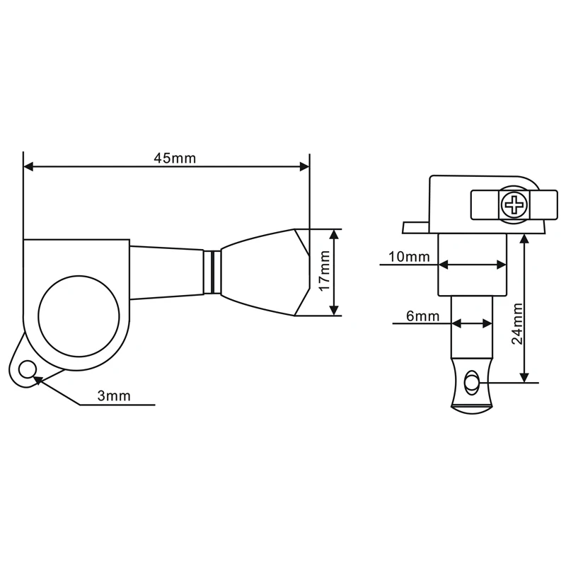 FLEOR 3L3R черная запечатанная гитара тюнинг ключи колышки машины головки тюнеры 3R3L